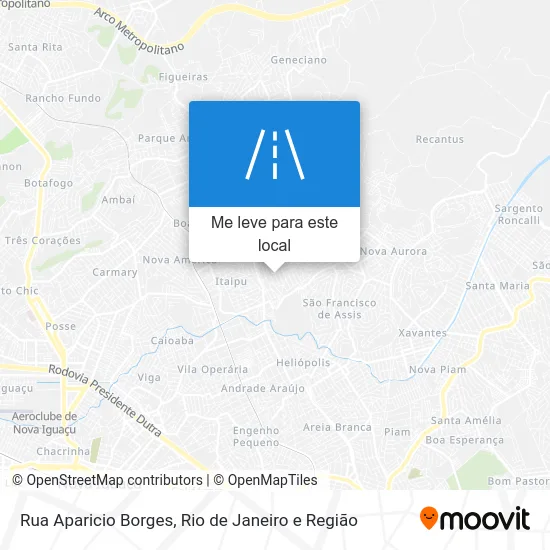 Rua Aparicio Borges mapa