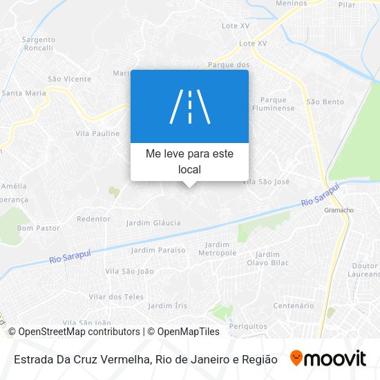 Estrada Da Cruz Vermelha mapa