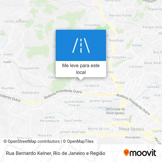 Rua Bernardo Kelner mapa