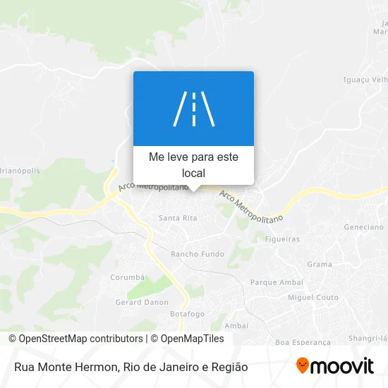 Rua Monte Hermon mapa