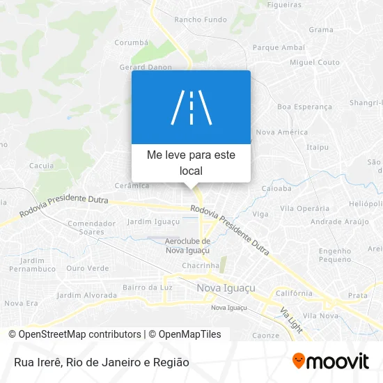 Rua Irerê mapa