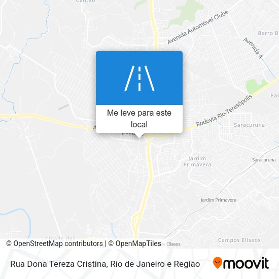 Rua Dona Tereza Cristina mapa