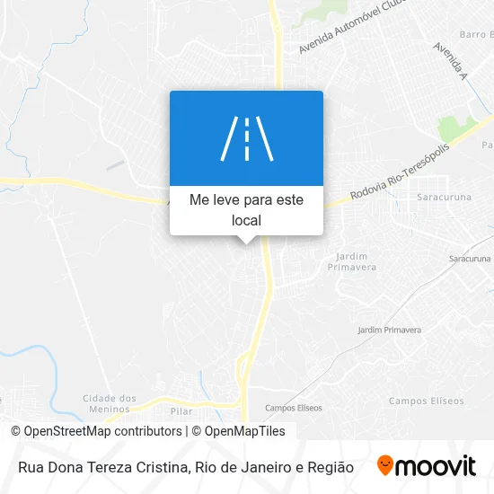 Rua Dona Tereza Cristina mapa
