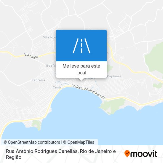 Rua Antônio Rodrigues Canellas mapa