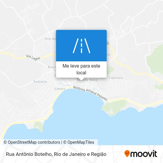 Rua Antônio Botelho mapa
