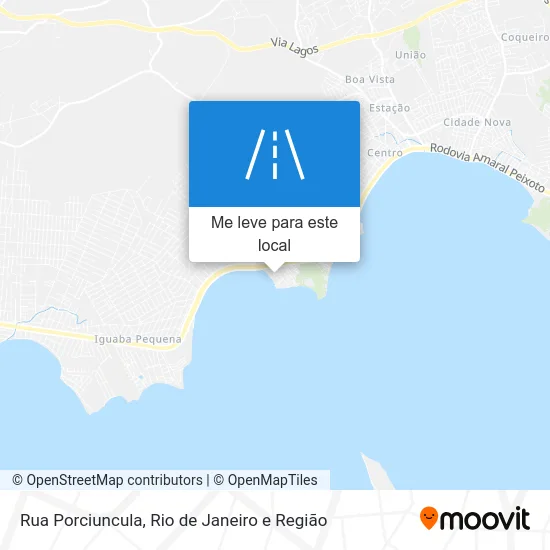 Rua Porciuncula mapa