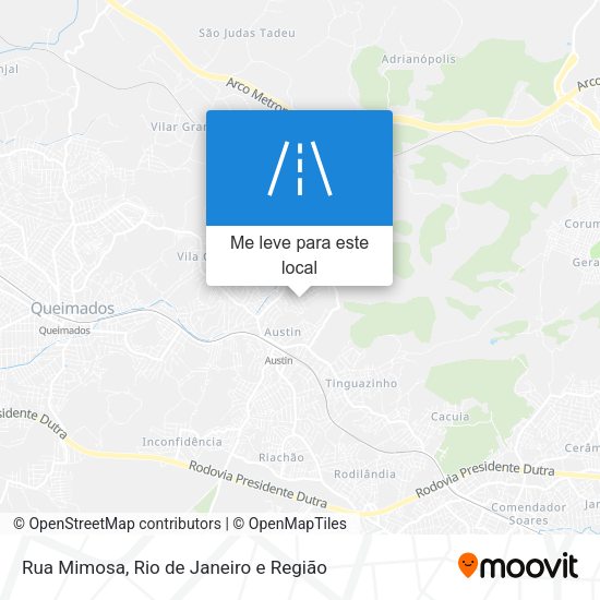 Rua Mimosa mapa