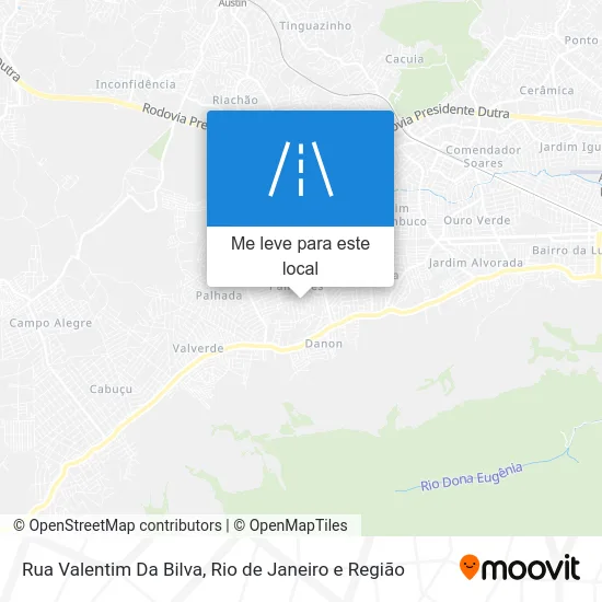 Rua Valentim Da Bilva mapa