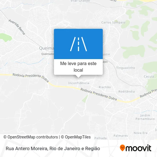 Rua Antero Moreira mapa