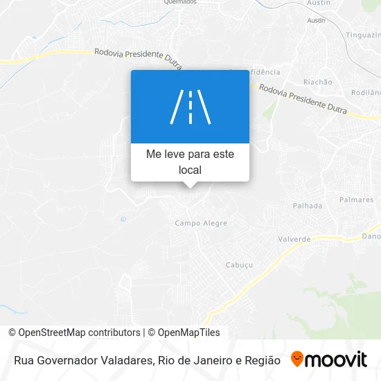 Rua Governador Valadares mapa