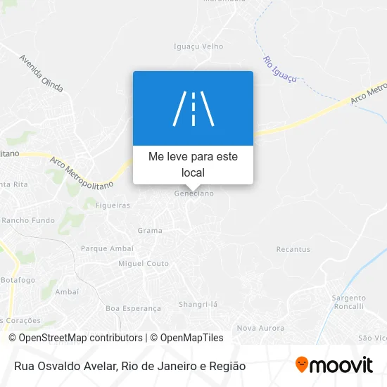 Rua Osvaldo Avelar mapa