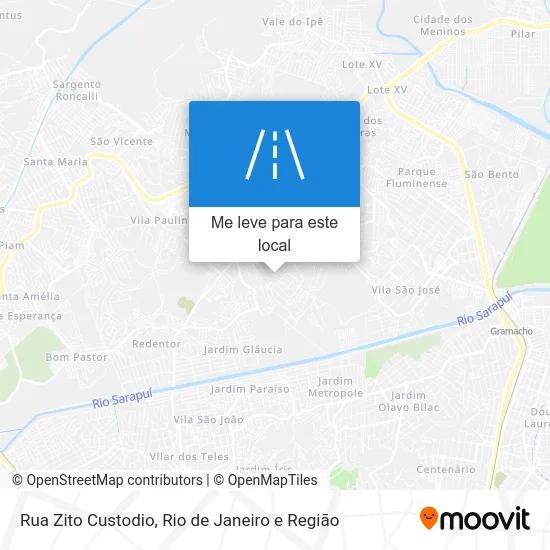 Rua Zito Custodio mapa