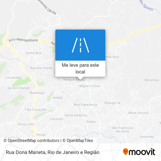 Rua Dona Marieta mapa