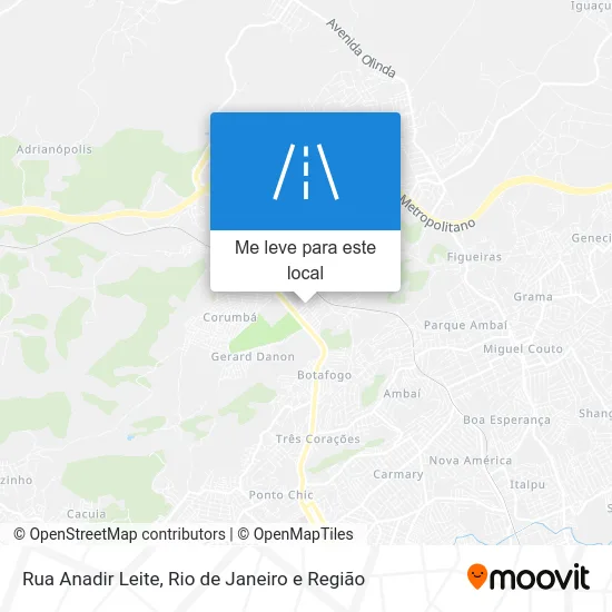 Rua Anadir Leite mapa
