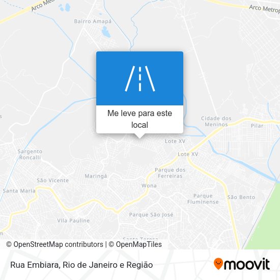 Rua Embiara mapa