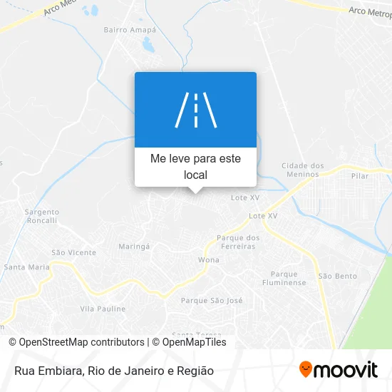 Rua Embiara mapa