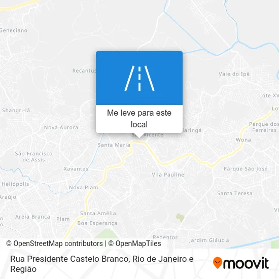Rua Presidente Castelo Branco mapa