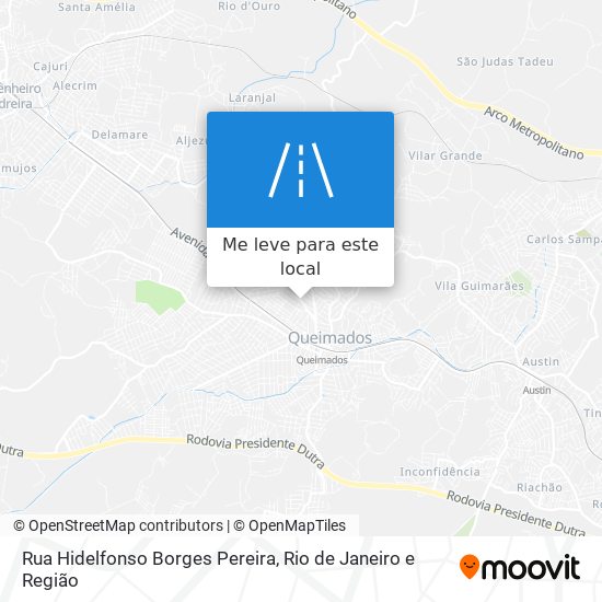 Rua Hidelfonso Borges Pereira mapa