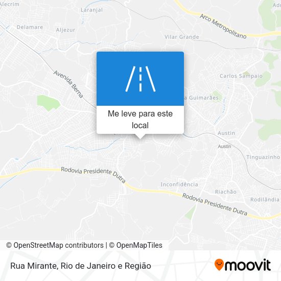 Rua Mirante mapa