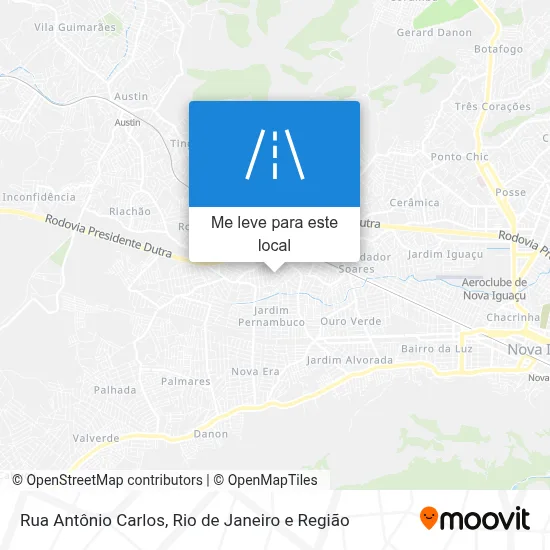 Rua Antônio Carlos mapa