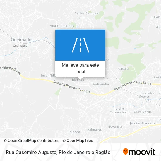 Rua Casemiro Augusto mapa