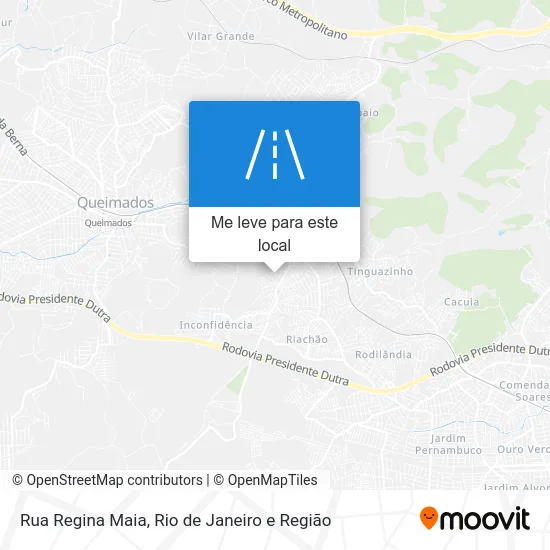 Rua Regina Maia mapa