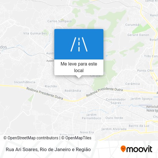 Rua Ari Soares mapa