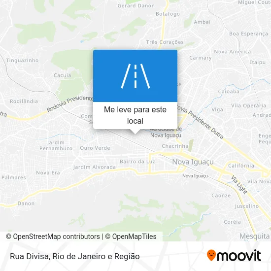 Rua Divisa mapa