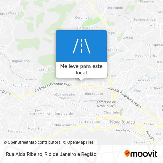 Rua Alda Ribeiro mapa