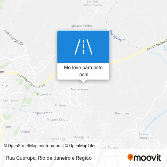 Rua Guarupa mapa