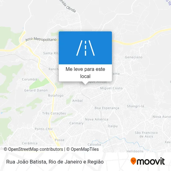 Rua João Batista mapa