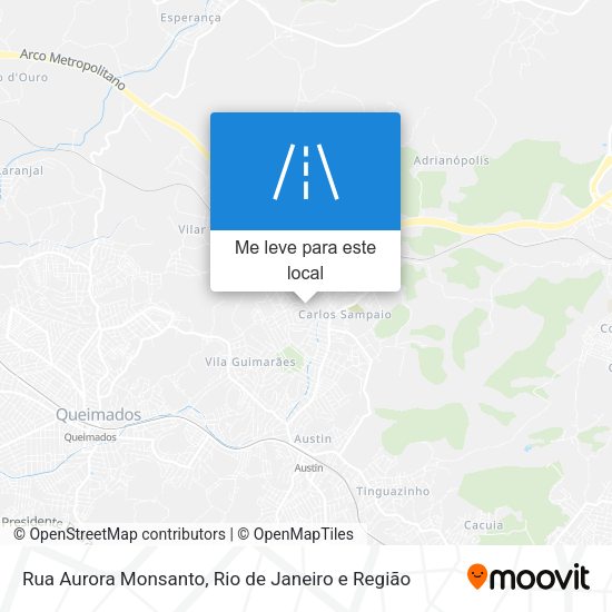 Rua Aurora Monsanto mapa
