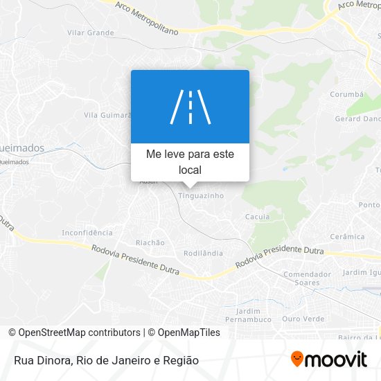 Rua Dinora mapa