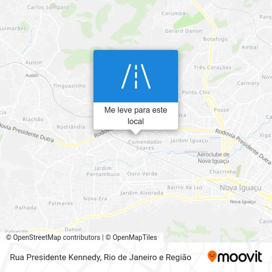 Rua Presidente Kennedy mapa