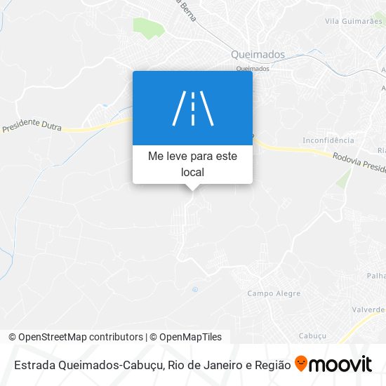 Estrada Queimados-Cabuçu mapa