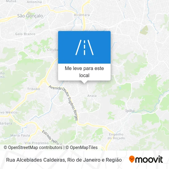 Rua Alcebíades Caldeiras mapa