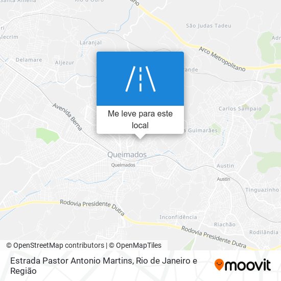 Estrada Pastor Antonio Martins mapa