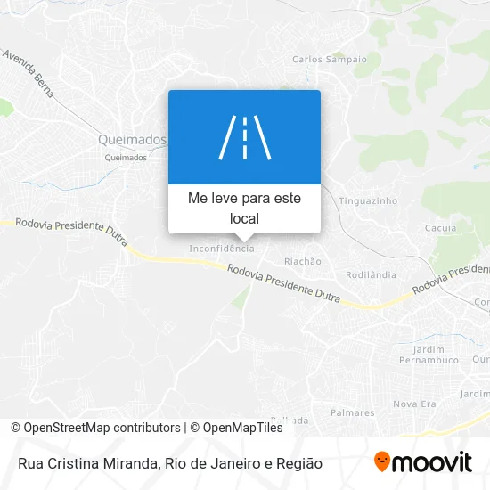 Rua Cristina Miranda mapa
