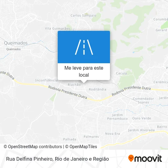Rua Delfina Pinheiro mapa