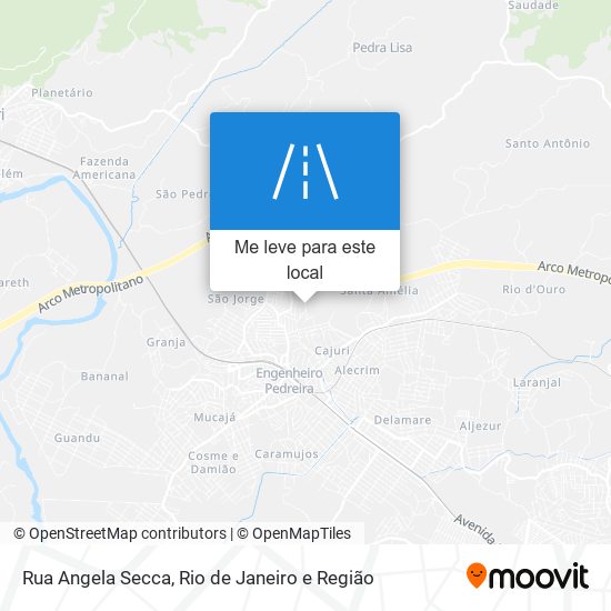 Rua Angela Secca mapa