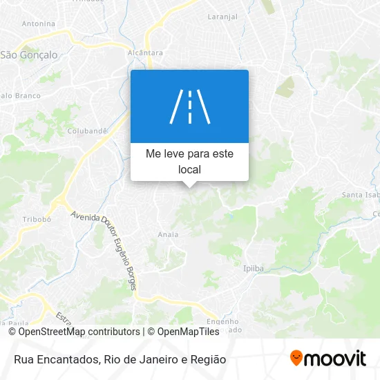 Rua Encantados mapa