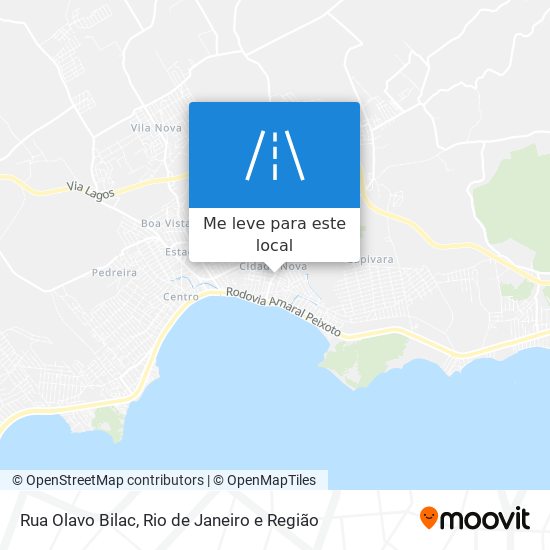 Rua Olavo Bilac mapa