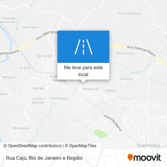 Rua Caju mapa