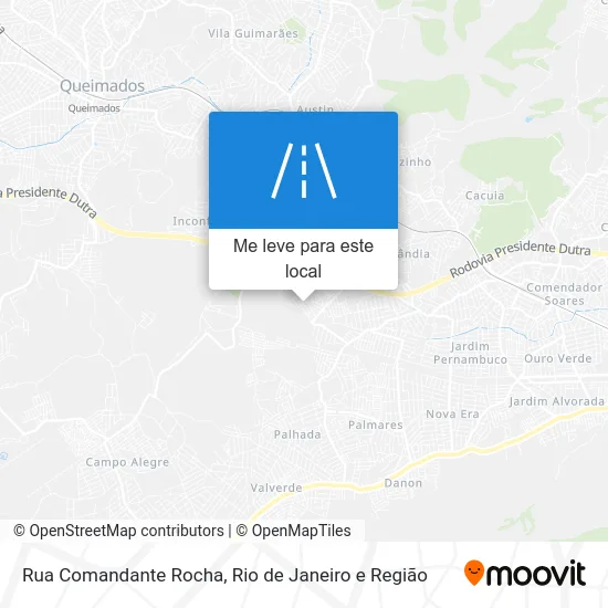 Rua Comandante Rocha mapa
