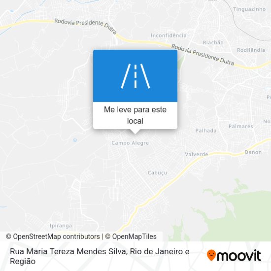 Rua Maria Tereza Mendes Silva mapa