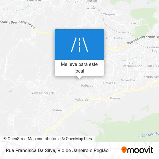 Rua Francisca Da Silva mapa