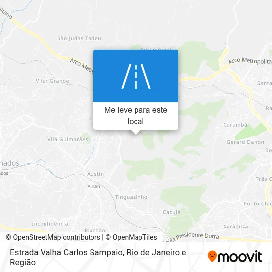 Estrada Valha Carlos Sampaio mapa