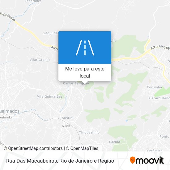 Rua Das Macaubeiras mapa