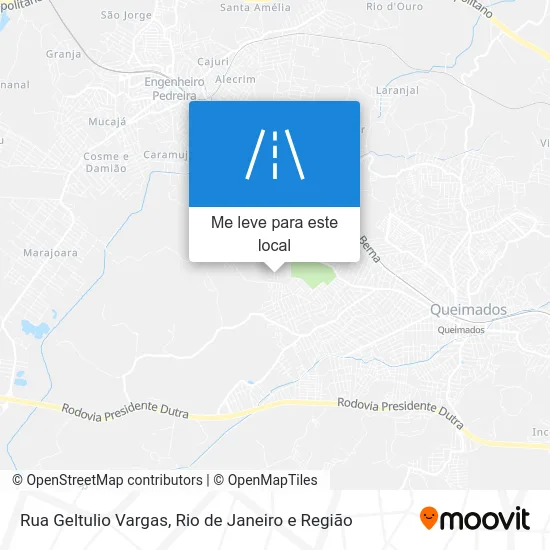 Rua Geltulio Vargas mapa