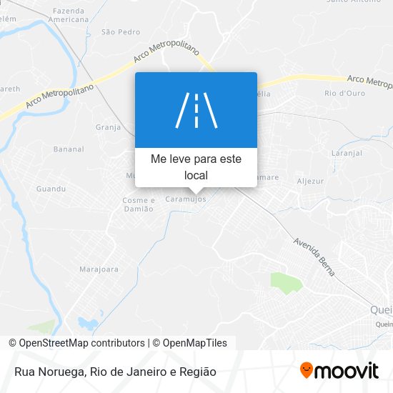 Rua Noruega mapa